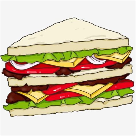 a sandwich with cheese, lettuce and tomato slices on it clip art png