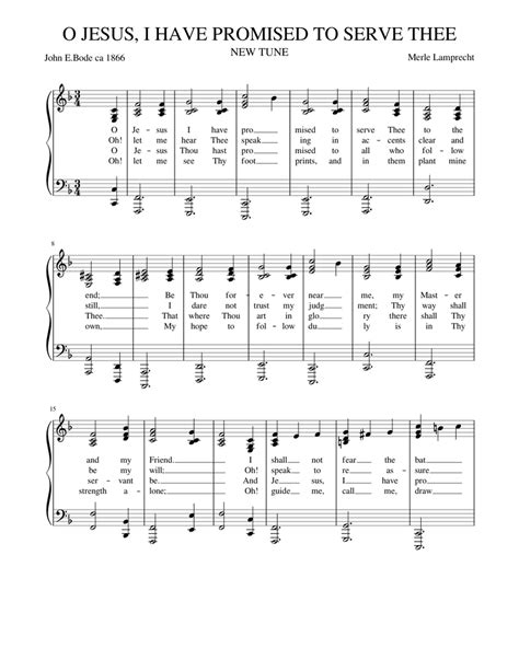 O JESUS I HAVE PROMISED TO SERVE THEE Sheet music for Piano (Solo) Easy | Musescore.com