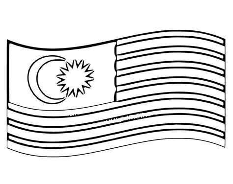 Malaysia Flag coloring page - Download, Print or Color Online for Free