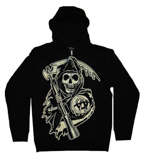 Sons Of Anarchy Muted Grim Reaper Hoodie Sweatshirt (Extra Large) - Brought to you by Avarsha ...