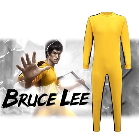 Game Of Death Suit Bruce Lee Costume Yellow Jumpsuit Chinese Kung fu ...