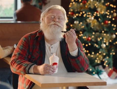 Wendy's Peppermint Frosty Christmas Santa Commercial