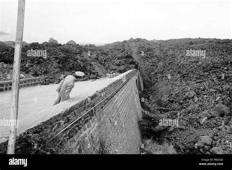 Italy, Sicily, Etna, volcano eruption, 1970 Stock Photo - Alamy