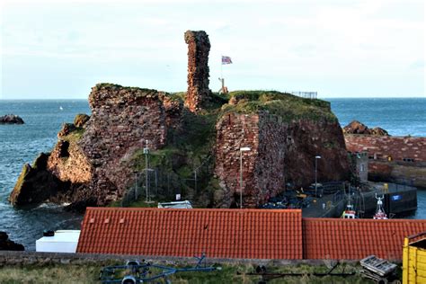 Dunbar Castle is a historic ruin located on the east coast of Scotland.