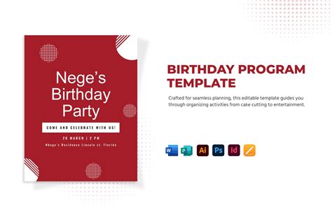 Sample Birthday Program Template Illustrator Word App - vrogue.co