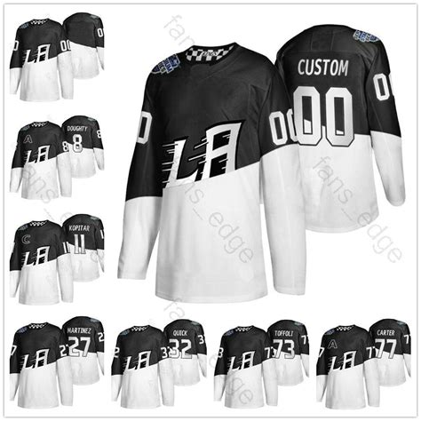 2020 Custom 2020 Stadium Series Los Angeles Kings Hockey Jerseys 77 ...