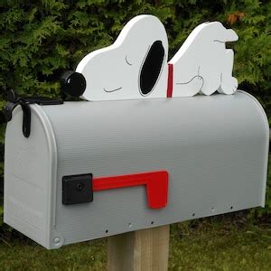 Novelty Mailboxes Snoopy Relax Mailbox grey - Etsy