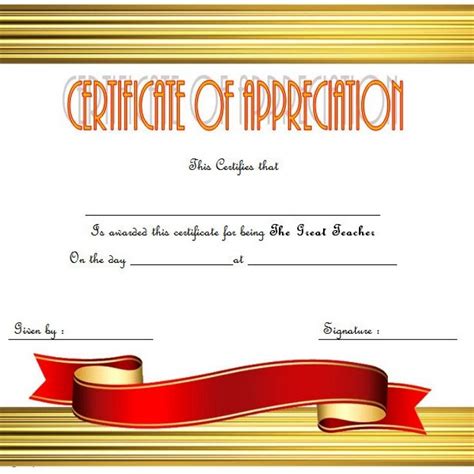 10+ Teacher Appreciation Certificate Templates Ideas FREE