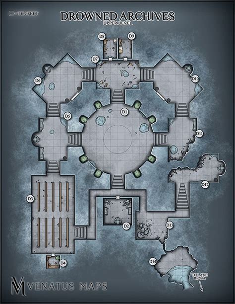 Last month I collaborated with my Patrons on my first multi-level dungeon: The Drowned Archives ...