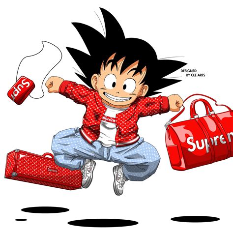 Goku x Supreme x Louis Vuitton 🐉. @ceearts ceearts.co.uk | Goku wallpaper, Dragon ball super ...