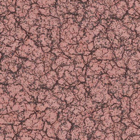 High Resolution Seamless Textures: Red paint cracked on road texture