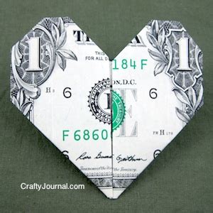 Dollar Bill Heart Origami