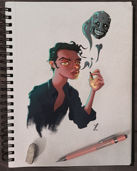 ArtStation - Smoking guy