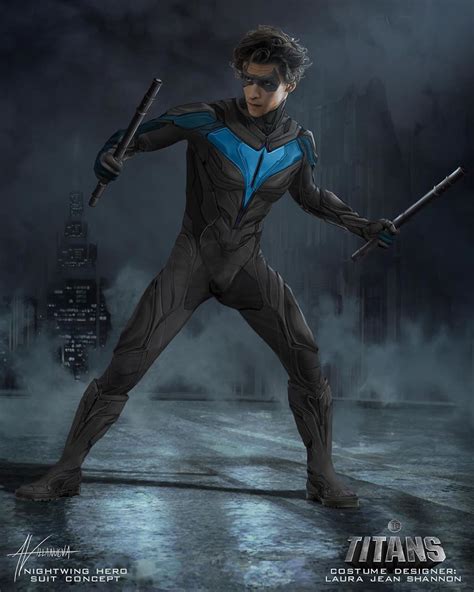 Concept art for Nightwing | Nightwing, Starfire comics, Nightwing and starfire