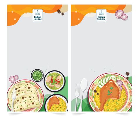 Indian Food menu Template Design for indian cuisine restaurant food, vector illustration 4930711 ...