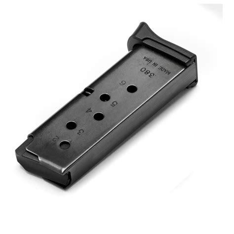 Ruger LCP, .380 Caliber Magazine, with Finger Rest, 6 Rounds - 609878, Handgun & Pistol Mags at ...