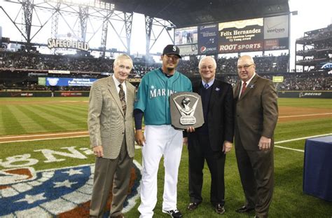 Felix Hernandez and his 2010 Cy Young Award - and don't get any ideas ...