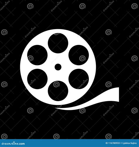 Movie Symbol Or Video Symbol Or Footage Symbol Isolated On White. Royalty-Free Stock Photography ...