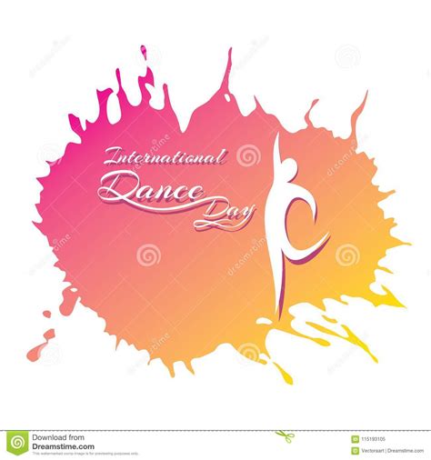 International Dance Day Poster Design Stock Vector - Illustration of happy, logo: 115193105