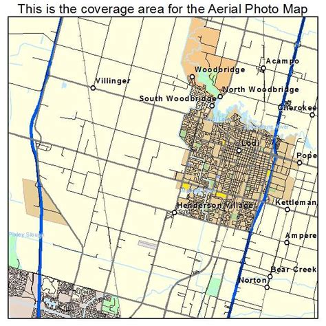 Aerial Photography Map of Lodi, CA California