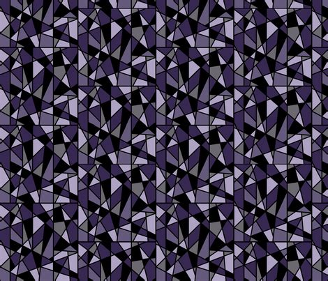 Geometric Design in Purple and Black fabric - mel_fischer - Spoonflower