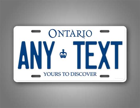 Personalized Ontario Canada Custom License Plate – SignsAndTagsOnline