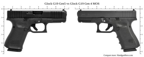 Glock G19x vs Glock G19 Gen5 vs Glock G19 vs Glock G19 Gen 4 MOS vs ...