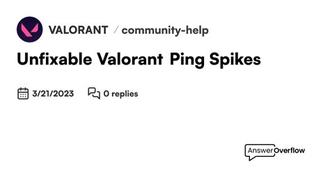 Unfixable Valorant Ping Spikes - VALORANT