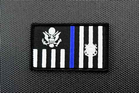 US Coast Guard Ensign Flag Thin Blue Line Patch – BritKitUSA