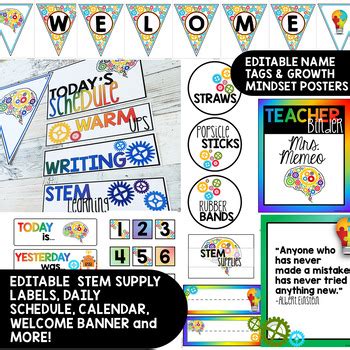 STEM Classroom Decor by StudentSavvy | Teachers Pay Teachers