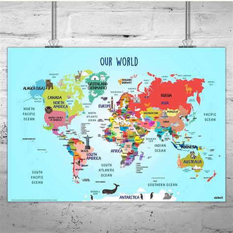 World Maps With Countries And Continents