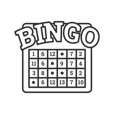 Bingo game linear icon. Lottery. Thin line illustration. Casino contour symbol. Vector isolated ...