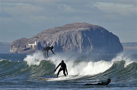 Surfing In Belhaven Bay | © Walter Baxter/Geograph Best Beaches In ...