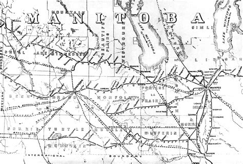 TimeLinks: Map--Manitoba Railroad Lines, 1888