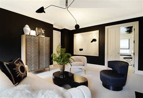 Creating High Contrast Interiors by Amy Carman Design | Black and white living room ...