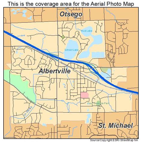 Aerial Photography Map of Albertville, MN Minnesota