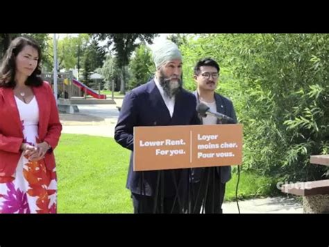 NDP Leader Jagmeet Singh on housing costs federal clean electricity ...