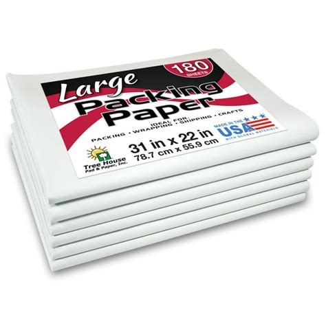 "Tree House Packing Paper, Large 31""x22"" Newsprint Sheets (180 Pack), Made in USA" - Walmart.com