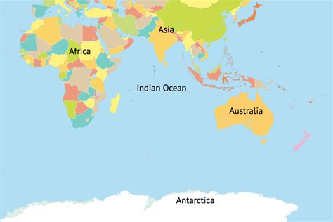 Indian Ocean Time Zone Map - Map of world