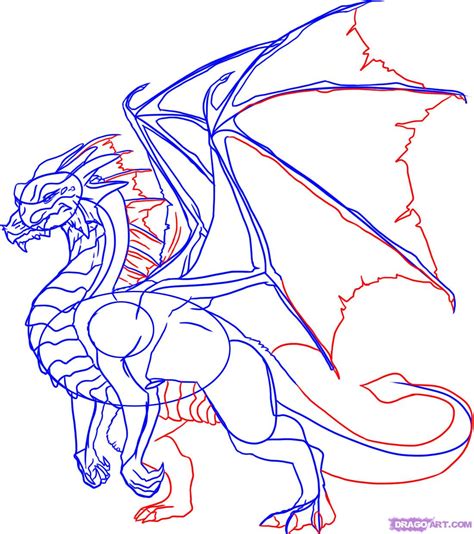 How to Draw a Dragon Step by Step, Step by Step, Dragons, Draw a Dragon, Fantasy, FREE Online ...