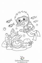 Diving Coloring Pages FREE 2025  And Learn sketch template