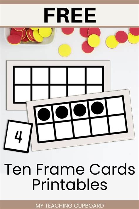 Free Ten Frame Cards Printable for Hands-on Math Activities — My Teaching Cupboard