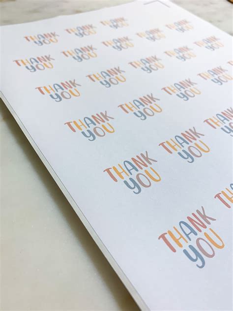 Thank You Stickers Sheet Packaging Stickers Thank You - Etsy