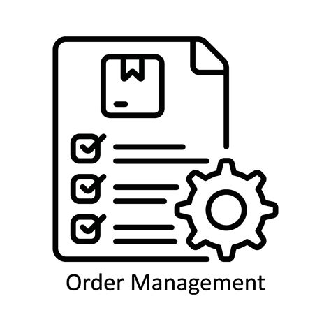 Order Management Vector outline Icon Design illustration. Product ...