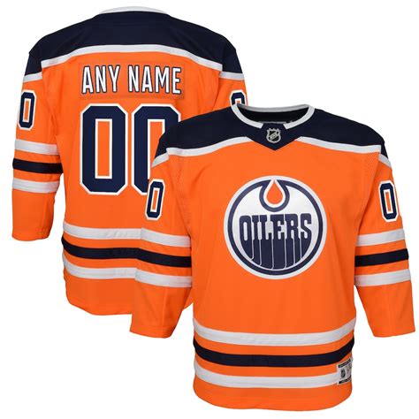 Youth Edmonton Oilers Orange 2020/21 Home - Custom Premier Jersey