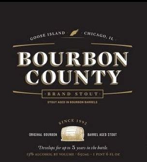 Photo of Goose Island Bourbon County Stout beer Label