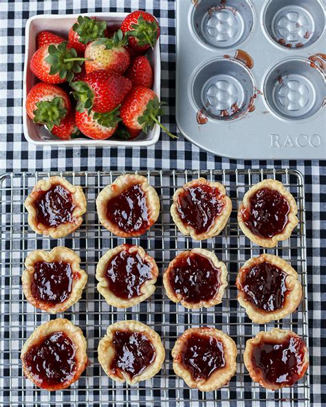 Mini Strawberry Jam Tarts - Easy 2 Ingredient Recipe | My Poppet Living