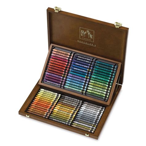 Caran d'Ache Neocolor II Aquarelle Artists' Pastel Set - Assorted Colors, Wood Box , Set of 84 ...