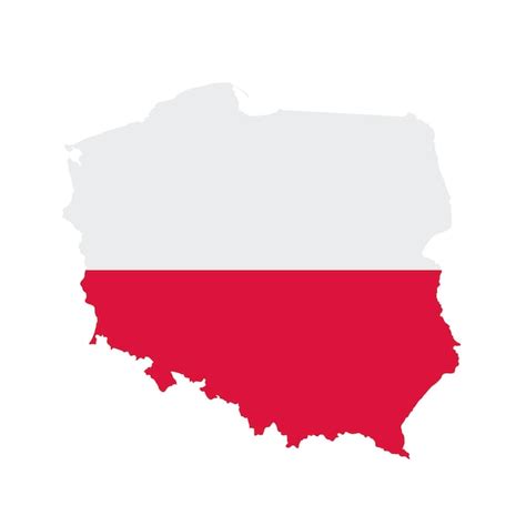 Premium Photo | Poland flag map country outline with national flag