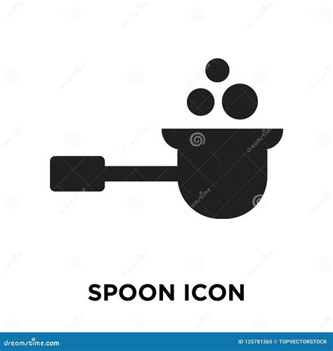 Spoon Icon Vector Isolated on White Background, Logo Concept of Stock Vector - Illustration of ...